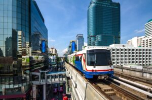 Bangkok Electric Train at Sukhumvit Route