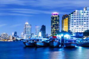 Bangkok skyline at night