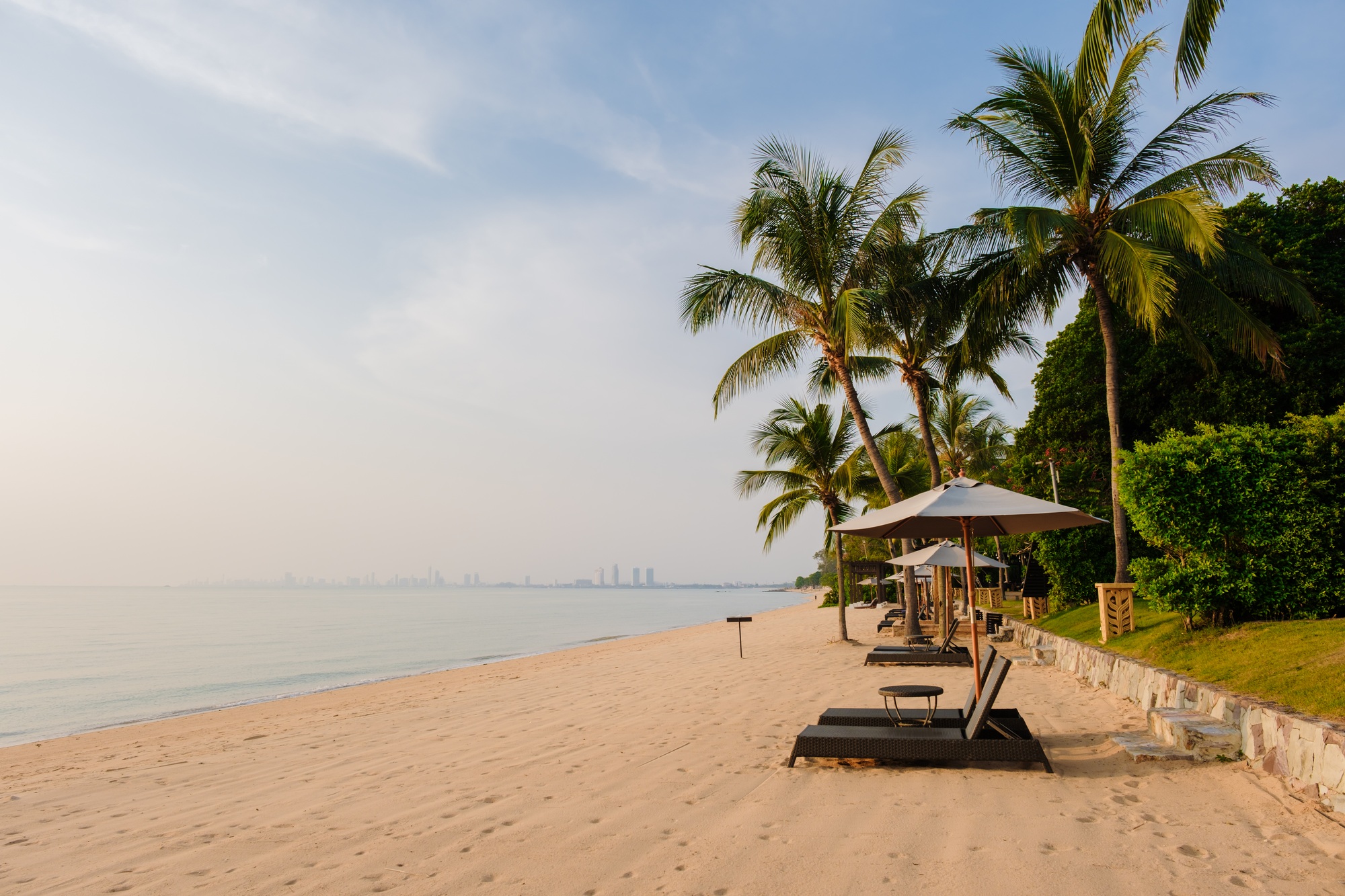 Beautiful beach of Bangsaray Pattaya Thailand