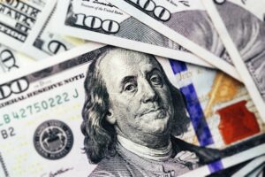 American paper dollar bills background
